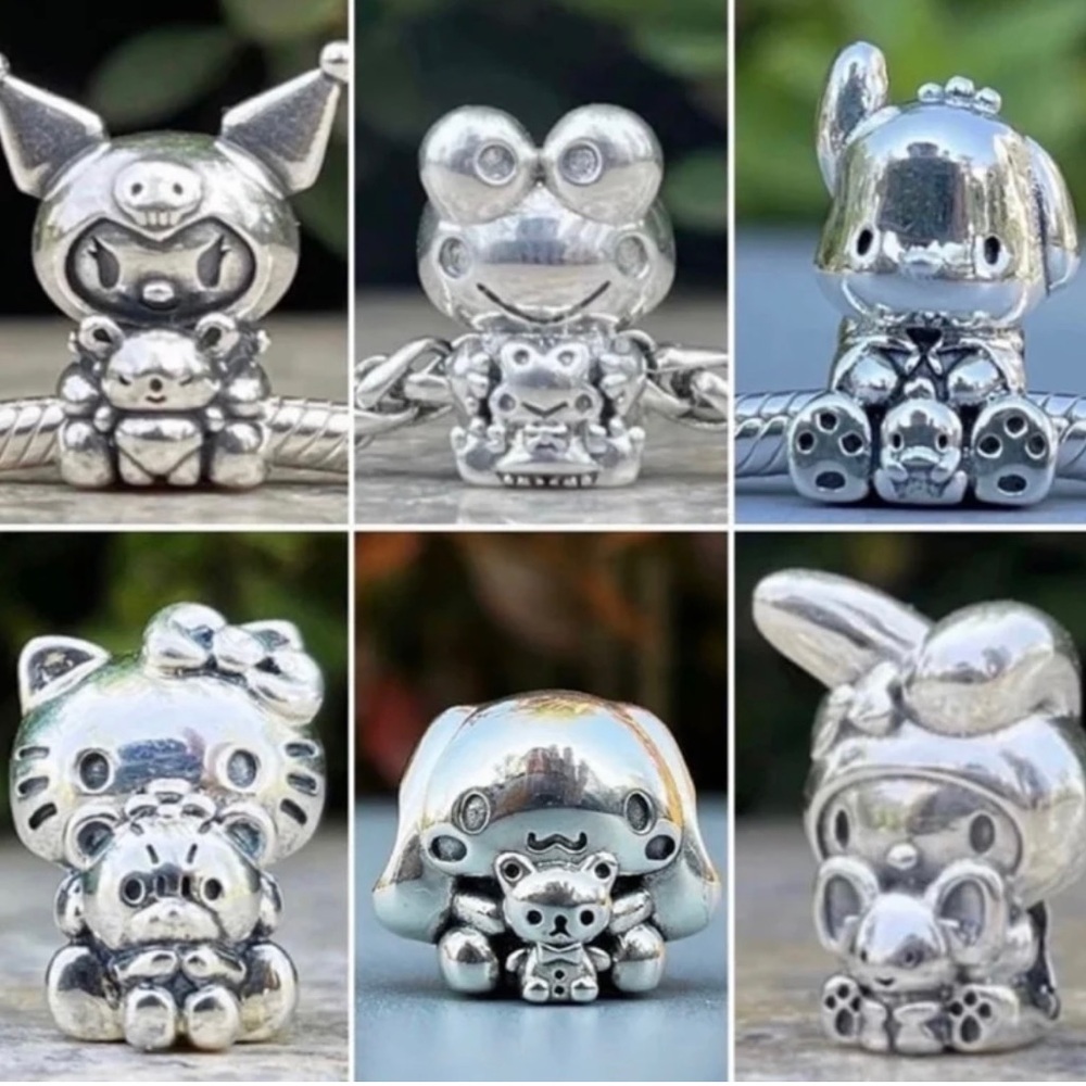 6pc Hello Kitty & Friends Charms 925 Silver charm for Pandora